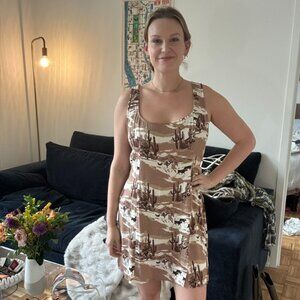 Reformation	Noha Dress Ranchera Print